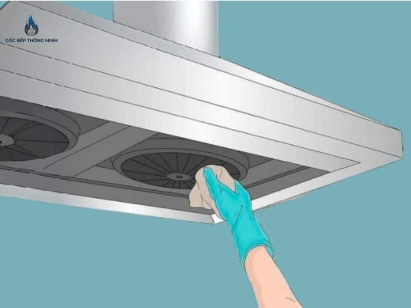cách tẩy rửa dầu mỡ trên máy hút mùi