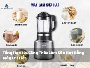 101 công thức làm sữa hạt bằng máy