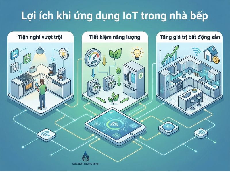 Lợi ích khi ứng dụng IoT trong nhà bếp